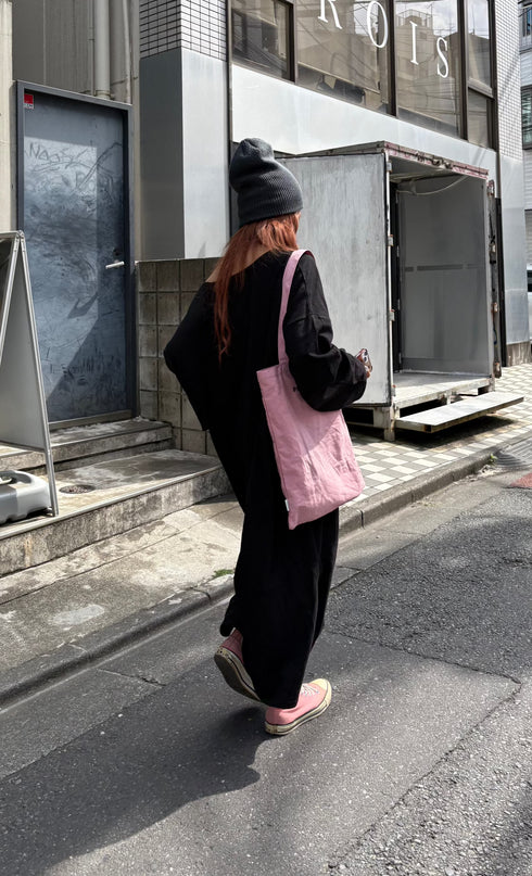 Vネックルーズワンピ